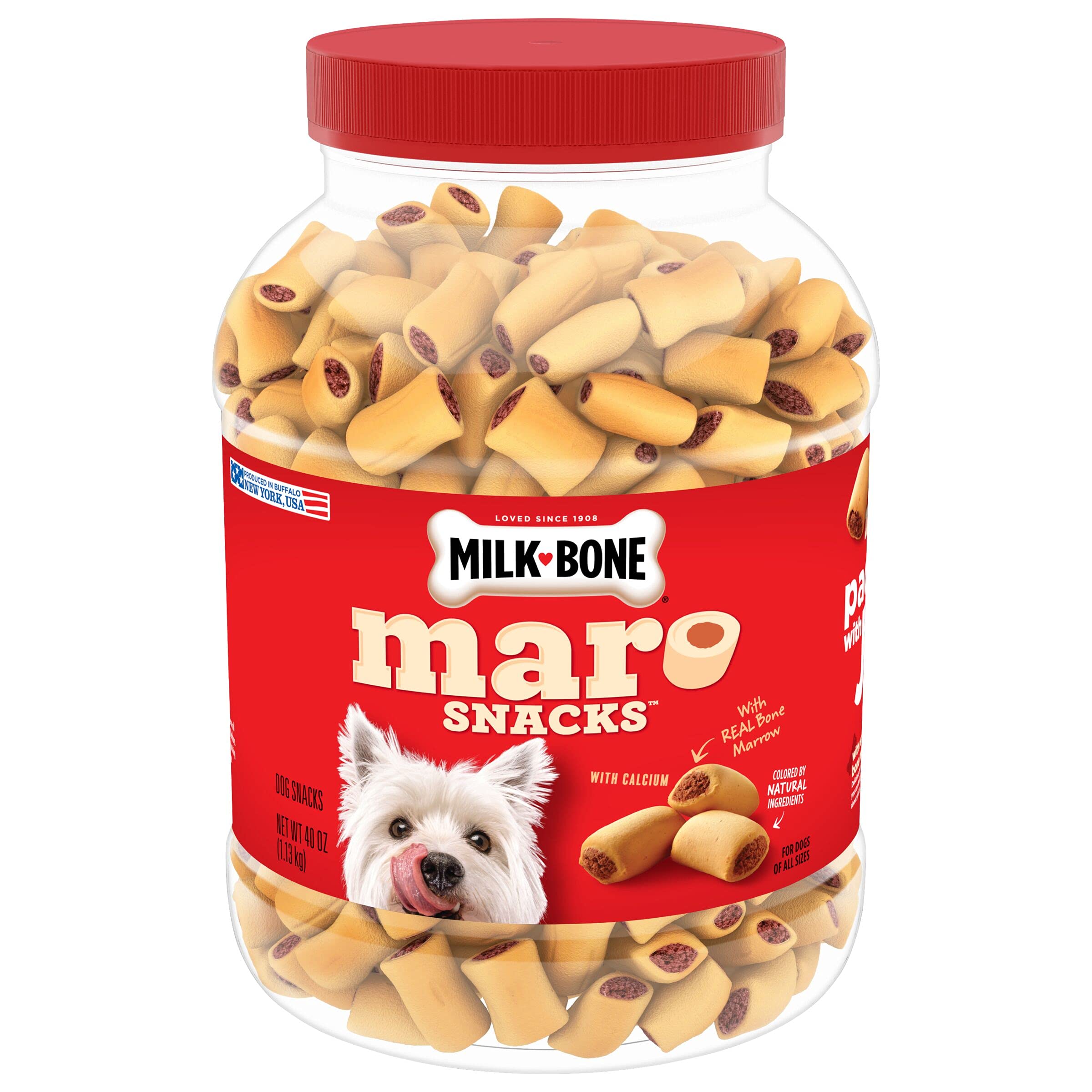 Milk-Bone MaroSnacks Dog Treats, Beef, 40 Ounce All Size Dogs Beef 40 Ounce (Pack of 1)