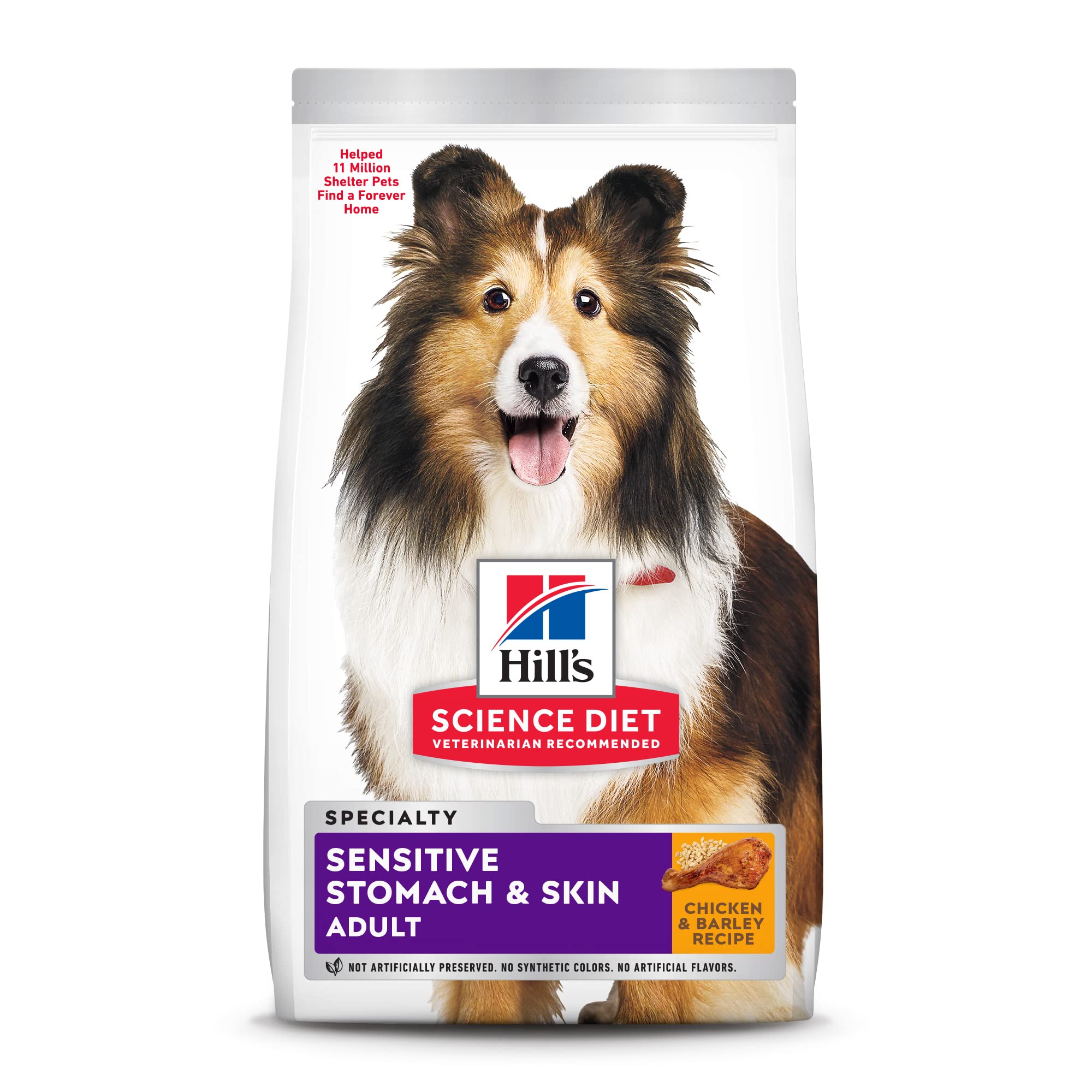 Hill's Science Diet Dry Dog Food, Adult, Sensitive Stomach & Skin, Chicken Recipe, 30 lb. Bag